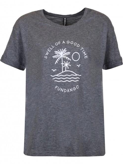 Fundango Nissa T-shirt női rövid ujjú póló szürke színben 7