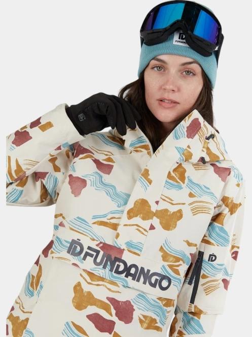 Fundango Birch ECO Logo Anorak női síkabát homok színben 5