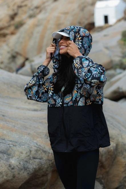 Fundango Cecil Windbreaker Jacket női széldzseki fekete színben 12