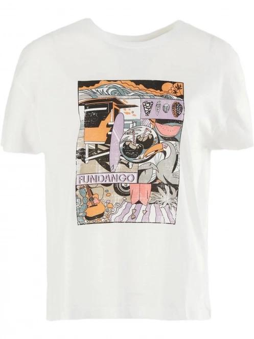 Fundango Nissa T-shirt női rövid ujjú póló fehér színben 7