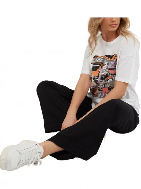 Fundango Nissa T-shirt női rövid ujjú póló fehér színben 5