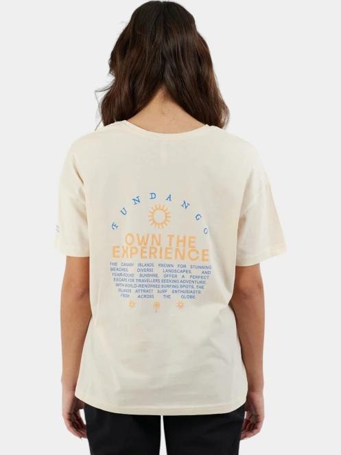 Fundango Sunshine Surf-T női rövid ujjú póló homok színben 3