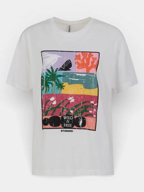 Fundango Sunshine II Surf-T női rövid ujjú póló fehér színben 7