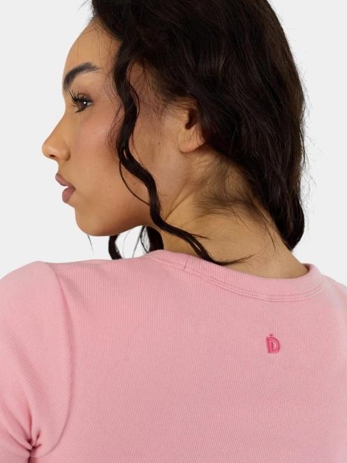 Fundango Sora Cropped T-shirt női crop top rózsaszín színben 7