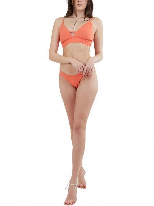 Fundango Sahara V-neck Cami Top női bikini felső magenta színben 4