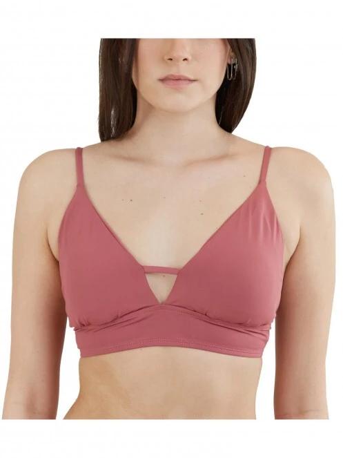 Fundango Sahara V-neck Cami Top női bikini felső magenta színben 2