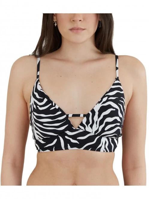 Fundango Sahara V-neck Cami Top női bikini felső fekete színben 2
