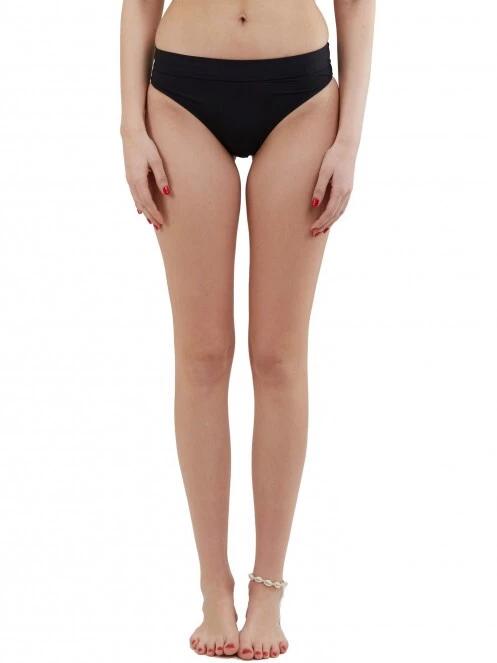 Fundango Sahara Mid Waist Full Bottoms női bikini alsó fekete színben 2