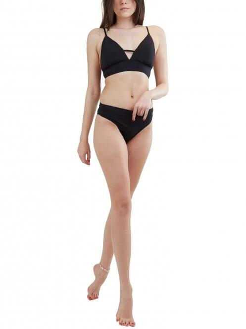 Fundango Sahara Mid Waist Full Bottoms női bikini alsó fekete színben 4