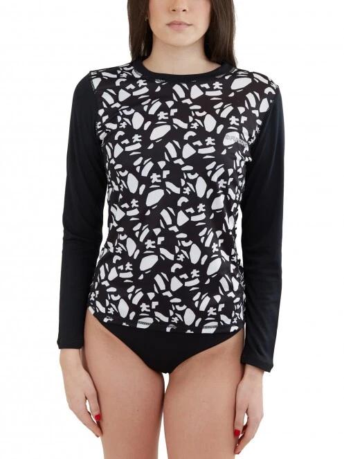 Fundango Loren Long Sleeve Rashguard női hosszú ujjú lycra fekete színben 2