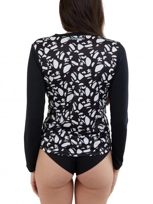 Fundango Loren Long Sleeve Rashguard női hosszú ujjú lycra fekete színben 3