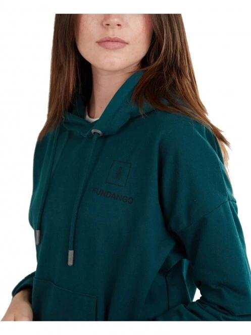 Fundango Haley Hooded Sweatshirt női kapucnis pulóver zöld színben 4