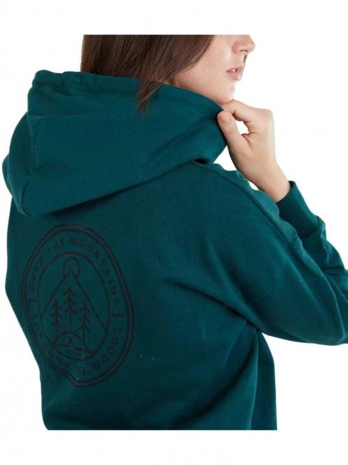 Fundango Haley Hooded Sweatshirt női kapucnis pulóver zöld színben 5
