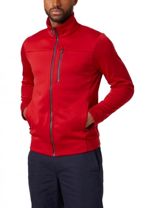 Helly Hansen Crew Fleece Jacket férfi polár pulóver piros színben 2