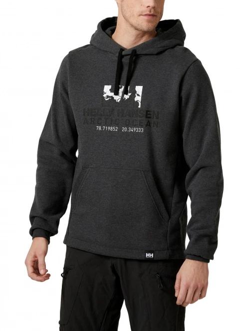 Helly Hansen Arctic Ocean Hoodie férfi kapucnis pulóver szürke színben 2
