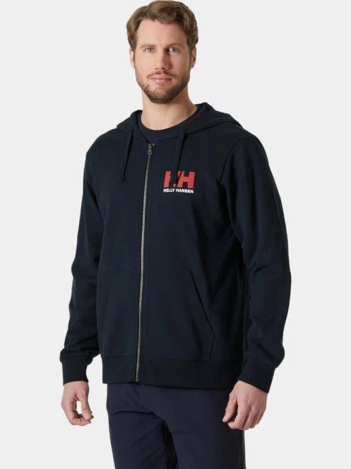 Helly Hansen Hh Logo Full Zip Hoodie 2.0 férfi kapucnis pulóver sötétkék színben 2
