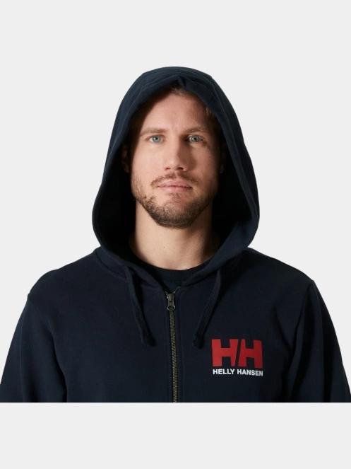 Helly Hansen Hh Logo Full Zip Hoodie 2.0 férfi kapucnis pulóver sötétkék színben 4