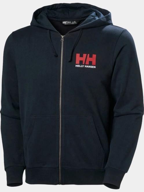 Helly Hansen Hh Logo Full Zip Hoodie 2.0 férfi kapucnis pulóver sötétkék színben 6