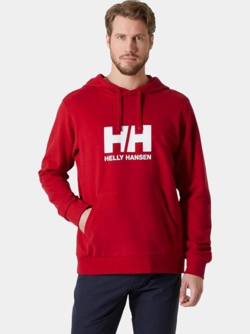 Helly Hansen Hh Logo Hoodie 2.0 férfi kapucnis pulóver piros színben 2