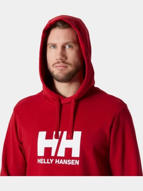 Helly Hansen Hh Logo Hoodie 2.0 férfi kapucnis pulóver piros színben 4