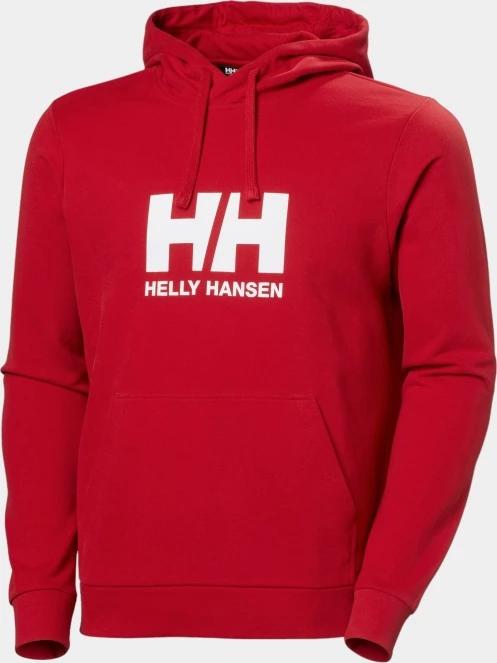 Helly Hansen Hh Logo Hoodie 2.0 férfi kapucnis pulóver piros színben 6