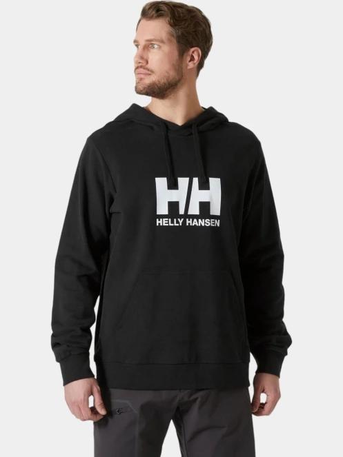 Helly Hansen Hh Logo Hoodie 2.0 férfi kapucnis pulóver fekete színben 2