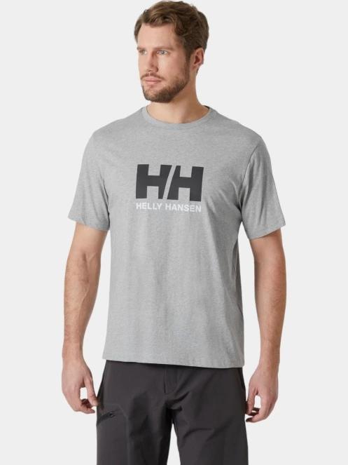 Helly Hansen Hh Logo T-Shirt 2.0 férfi rövid ujjú póló szürke színben 2