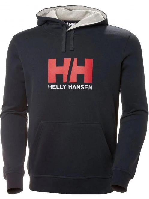 Helly Hansen Hh Logo Hoodie férfi kapucnis pulóver sötétkék színben 2