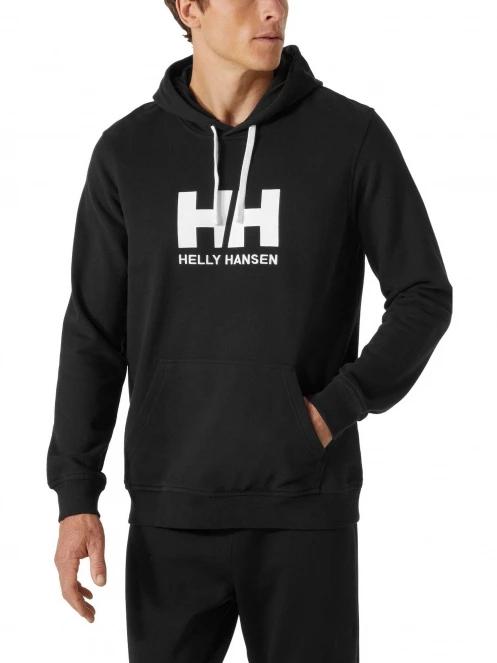 Helly Hansen Hh Logo Hoodie férfi kapucnis pulóver fekete színben 2