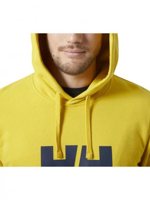 Helly Hansen Hh Logo Hoodie férfi kapucnis pulóver sárga színben 4