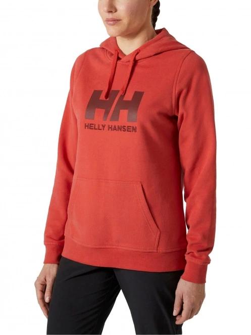 Helly Hansen W Hh Logo Hoodie női kapucnis pulóver piros színben 2