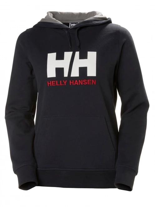 Helly Hansen W Hh Logo Hoodie női kapucnis pulóver sötétkék színben 2