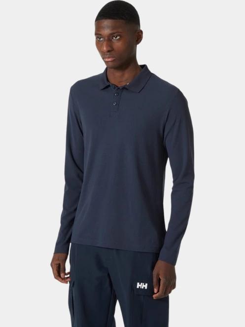Helly Hansen Crewline Ls Polo férfi hosszú ujjú póló sötétkék színben 2