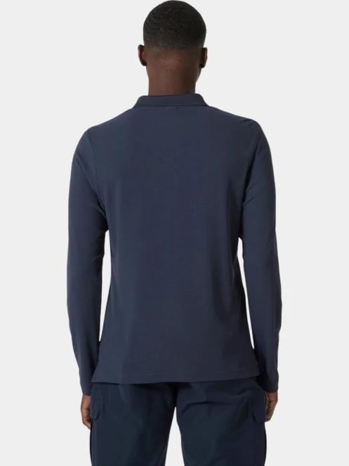Helly Hansen Crewline Ls Polo férfi hosszú ujjú póló sötétkék színben 3