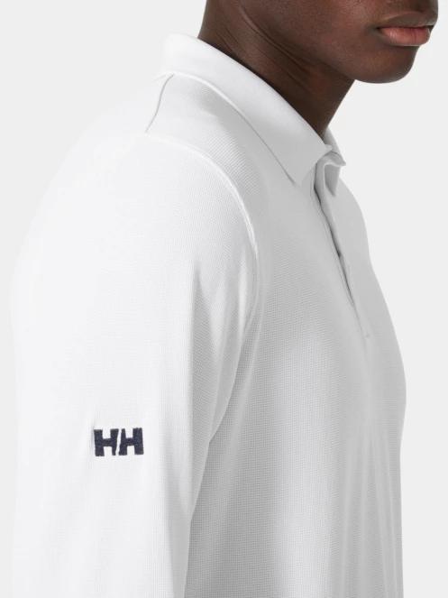 Helly Hansen Crewline Ls Polo férfi hosszú ujjú galléros póló fehér színben 5