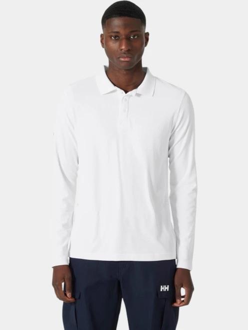 Helly Hansen Crewline Ls Polo férfi hosszú ujjú galléros póló fehér színben 2