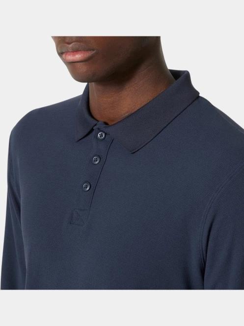 Helly Hansen Crewline Ls Polo férfi hosszú ujjú galléros póló sötétkék színben 5