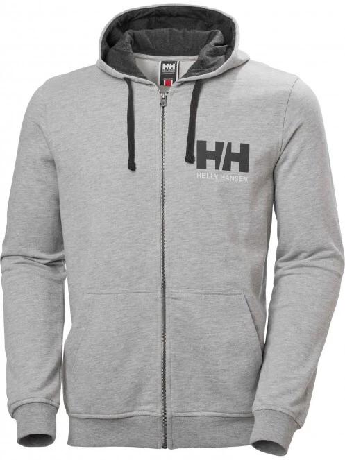 Helly Hansen Hh Logo Full Zip Hoodie férfi kapucnis pulóver szürke színben 5