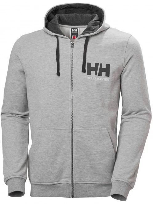 Helly Hansen Hh Logo Full Zip Hoodie férfi kapucnis pulóver szürke színben 5