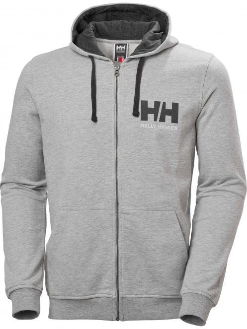 Helly Hansen Hh Logo Full Zip Hoodie férfi kapucnis pulóver szürke színben 2