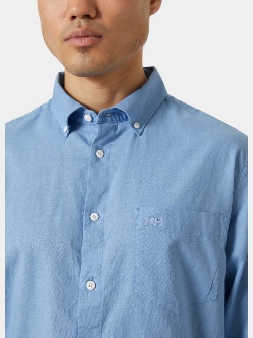 Helly Hansen Club Ls Shirt férfi hosszú ujjú ing világoskék színben 4