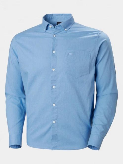 Helly Hansen Club Ls Shirt férfi hosszú ujjú ing világoskék színben 6