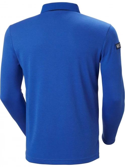 Helly Hansen Skagerrak Quickdry Rugger férfi hosszú ujjú galléros póló kék színben 7