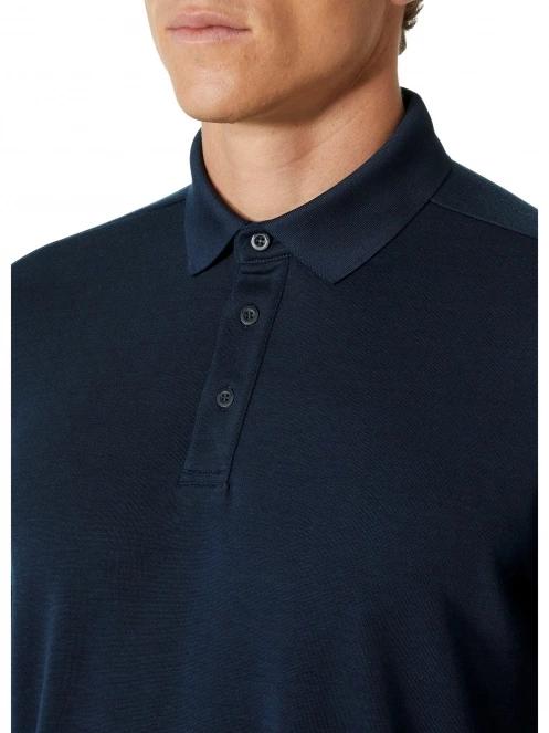 Helly Hansen Skagerrak Quickdry Rugger férfi hosszú ujjú galléros póló sötétkék színben 4