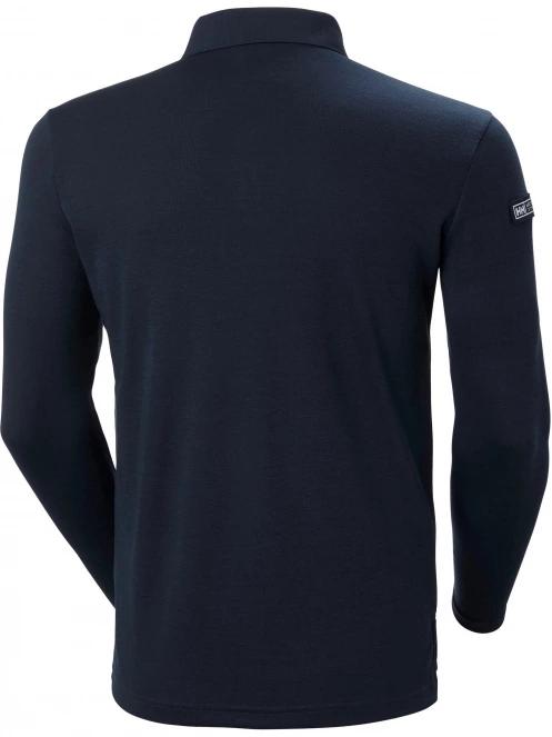 Helly Hansen Skagerrak Quickdry Rugger férfi hosszú ujjú galléros póló sötétkék színben 7