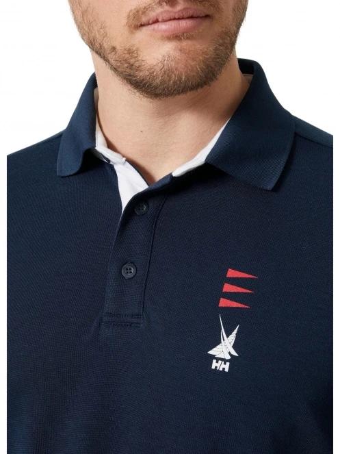 Helly Hansen Skagerrak Quickdry Rugger férfi hosszú ujjú póló sötétkék színben 4