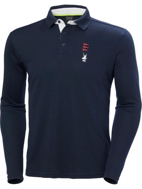 Helly Hansen Skagerrak Quickdry Rugger férfi hosszú ujjú póló sötétkék színben 6