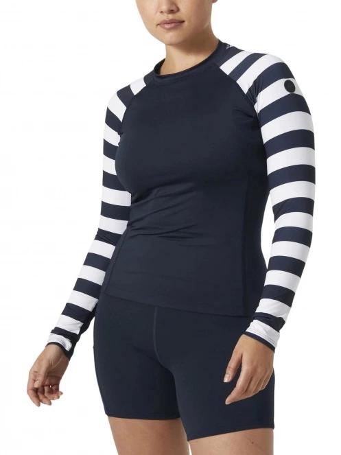Helly Hansen W Waterwear Rashguard női hosszú ujjú lycra sötétkék színben 2