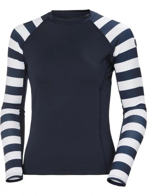 Helly Hansen W Waterwear Rashguard női hosszú ujjú lycra sötétkék színben 6