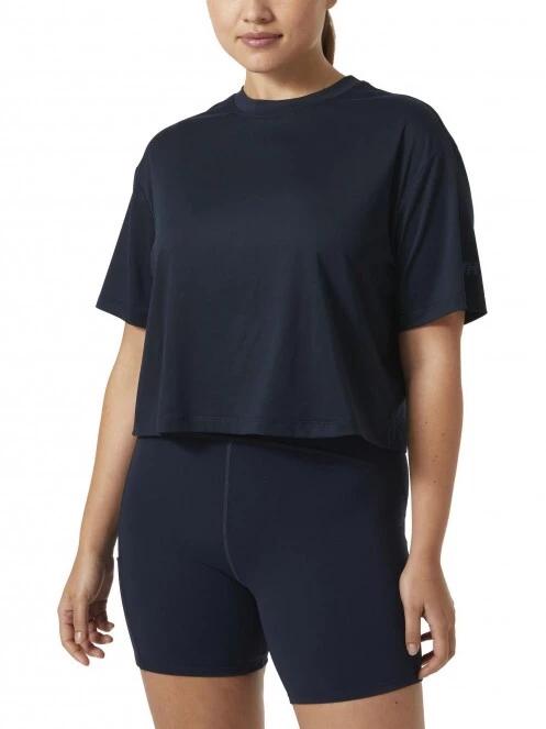 Helly Hansen W Ocean Cropped T-Shirt női rövid ujjú póló sötétkék színben 2